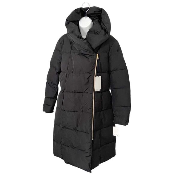 NWT Cole Haan Signature Asymmetrical Collar Convertible Coat 40in size XL - Picture 3 of 13